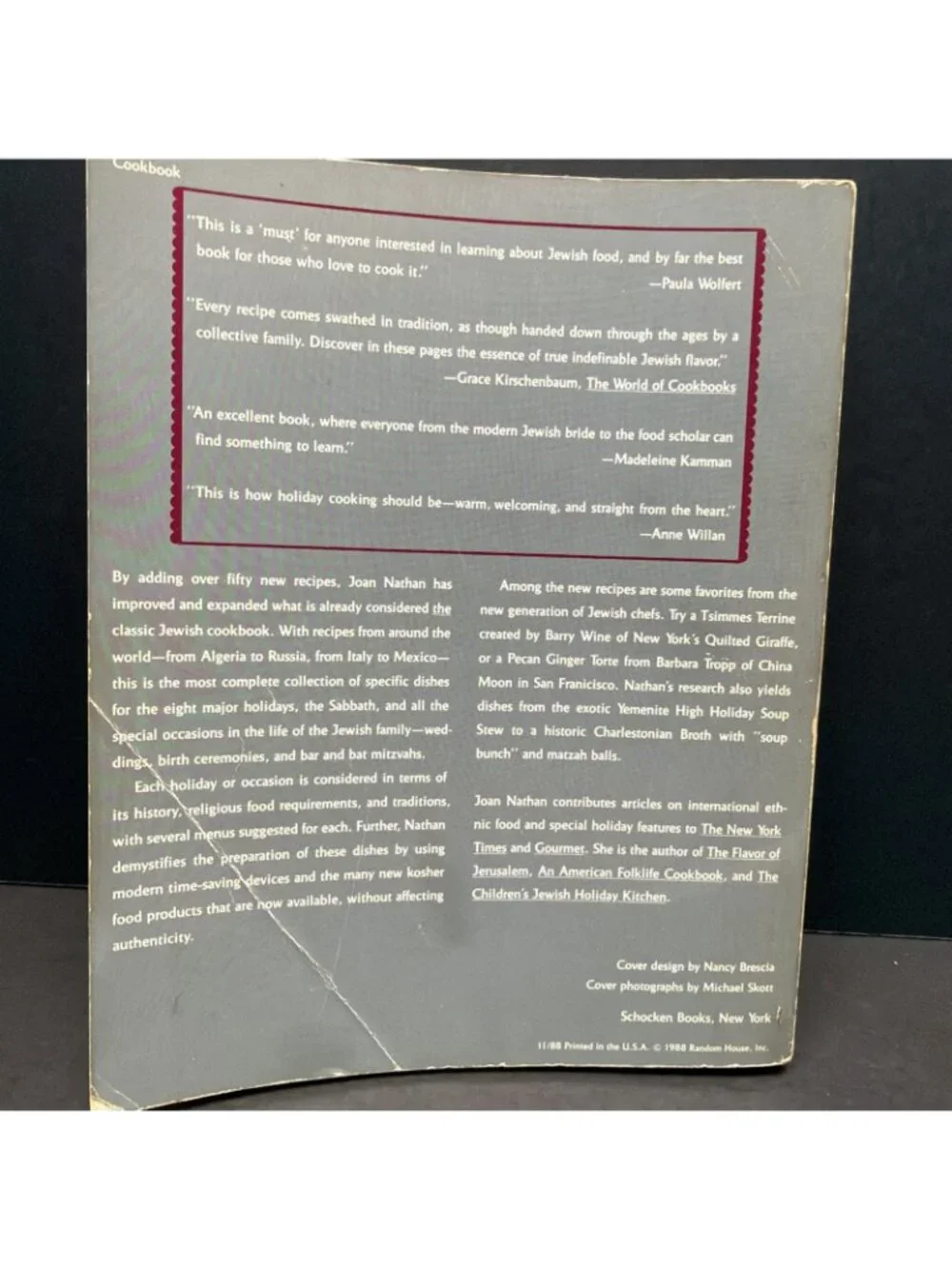 The Jewish Holiday Kitchen by Joan Nathan 1988 SC New & Expanded Edition 400 Pgs